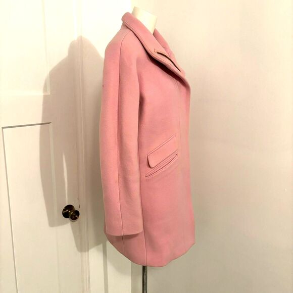 J. Crew Italian Stadium Cloth By Nello Gori Wool Coat Pink Size 2 Preppy Pastel - Picture 4 of 11